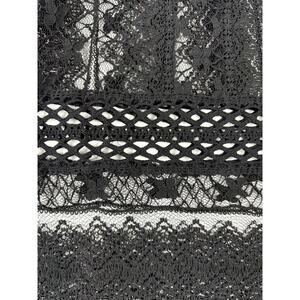 Forever 21 women cocktail black lace midi dress size S